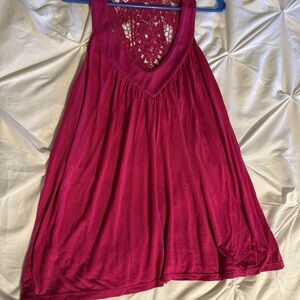 Express Hot Pink/Magenta Lace-Back Women’s Top